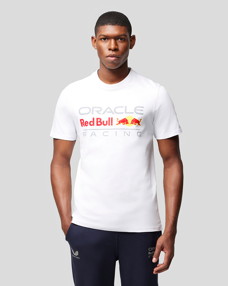 Oracle Red Bull Racing Unisex T-Shirt mit grossem Frontlogo – Weiss - Weiss