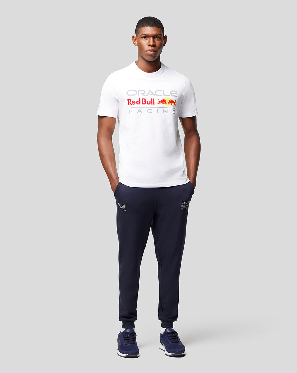 Oracle Red Bull Racing Unisex T-Shirt mit grossem Frontlogo – Weiss - Weiss