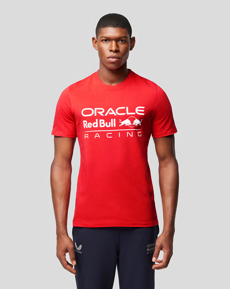 Oracle Red Bull Racing Unisex T-Shirt mit grossem Frontlogo – Flame Scarlet - Flame Scarlet