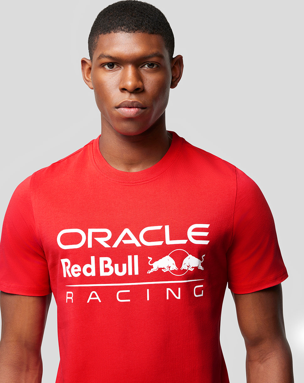 Oracle Red Bull Racing Unisex T-Shirt mit grossem Frontlogo – Flame Scarlet - Flame Scarlet