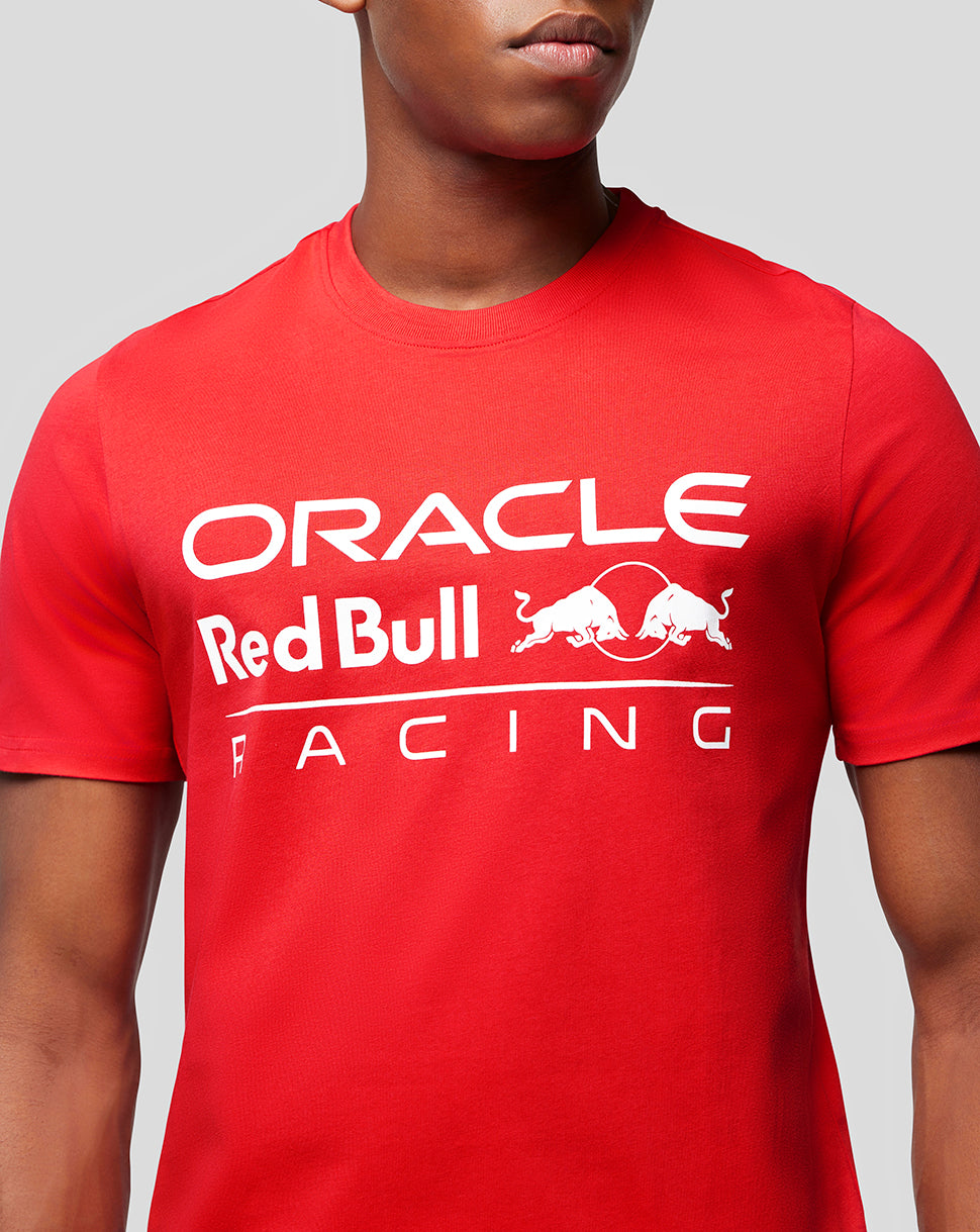 Oracle Red Bull Racing Unisex T-Shirt mit grossem Frontlogo – Flame Scarlet - Flame Scarlet