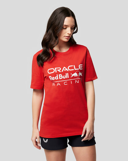 Oracle Red Bull Racing Unisex Large Front Logo T-Shirt - Flame Scarlet