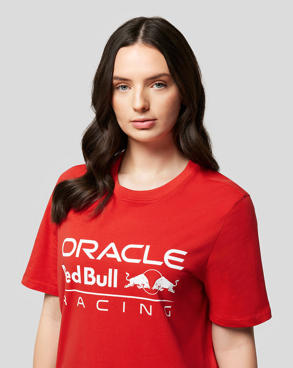 Oracle Red Bull Racing Unisex T-Shirt mit grossem Frontlogo – Flame Scarlet - Flame Scarlet