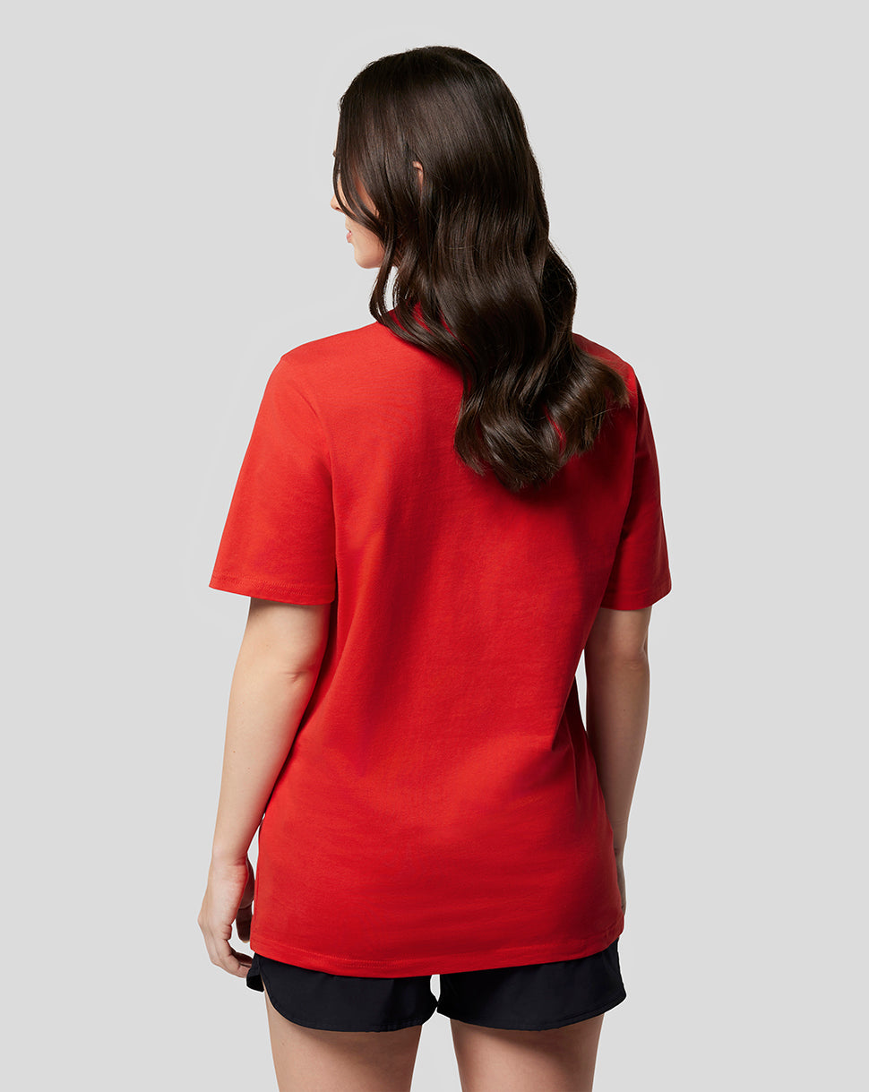 Oracle Red Bull Racing Unisex T-Shirt mit grossem Frontlogo – Flame Scarlet - Flame Scarlet