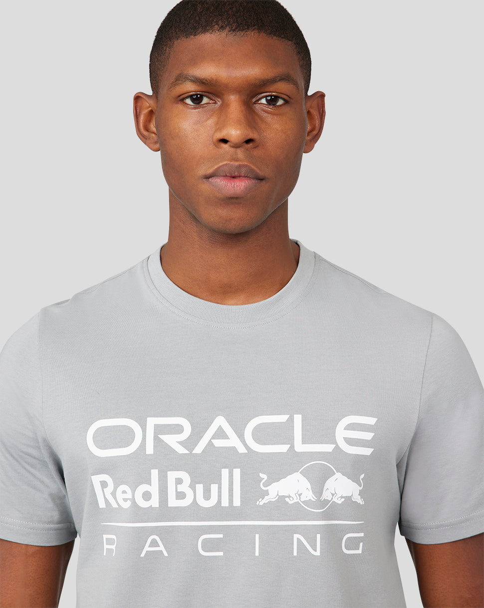 Oracle Red Bull Racing Unisex T-Shirt mit grossem Frontlogo – Grau - Grau