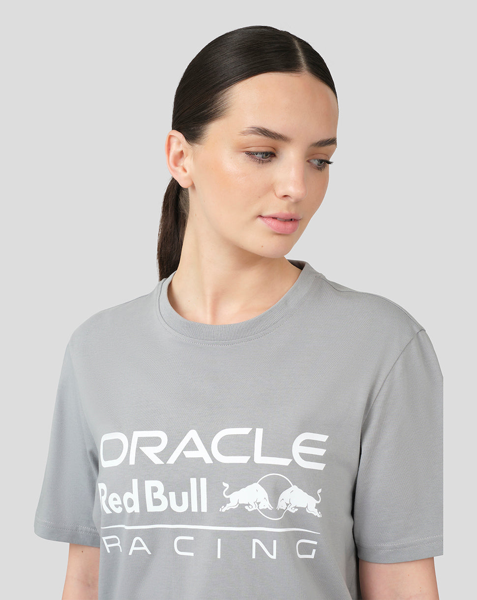 Oracle Red Bull Racing Unisex T-Shirt mit grossem Frontlogo – Grau - Grau